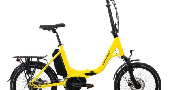 Bicicleta Devron electrica pliabila, roti de 20 inch, motor 250w, 1x7 viteze, acumulator 11.6Ah, galbena Ofertă specială